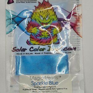 New, Sparkle Blue Solar Color Dust Magic Pearls Pigments 10 Gram Pouch